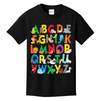 Zoo Animal Alphabet ABCs Learning Kids T-Shirt