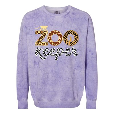 Zookeeper African Animal Zebra Leopard Print Savanna Life Colorblast Crewneck Sweatshirt