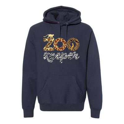 Zookeeper African Animal Zebra Leopard Print Savanna Life Premium Hoodie