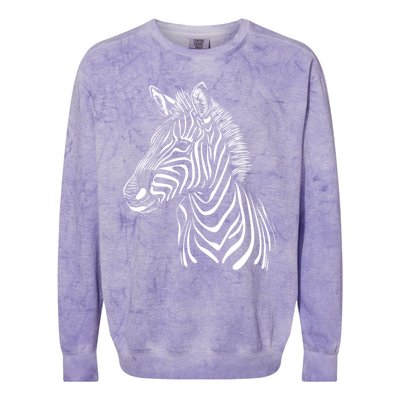 Zebra African Animal Zoo Keeper Zebra Lover Cute Gift Colorblast Crewneck Sweatshirt