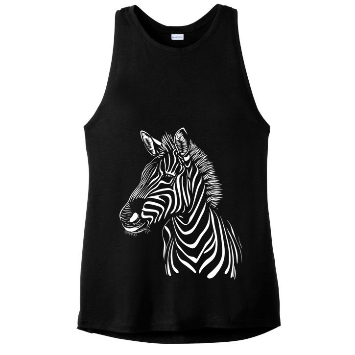 Zebra African Animal Zoo Keeper Zebra Lover Cute Gift Ladies PosiCharge Tri-Blend Wicking Tank
