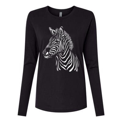 Zebra African Animal Zoo Keeper Zebra Lover Cute Gift Womens Cotton Relaxed Long Sleeve T-Shirt