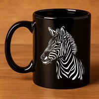 Zebra African Animal Zoo Keeper Zebra Lover Cute Gift 11oz C Handle Ceramic Mug