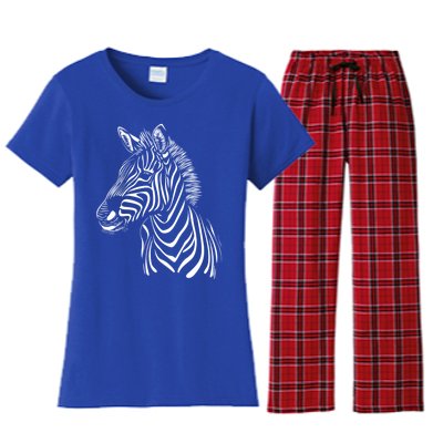 Zebra African Animal Zoo Keeper Zebra Lover Cute Gift Women's Flannel Pajama Set