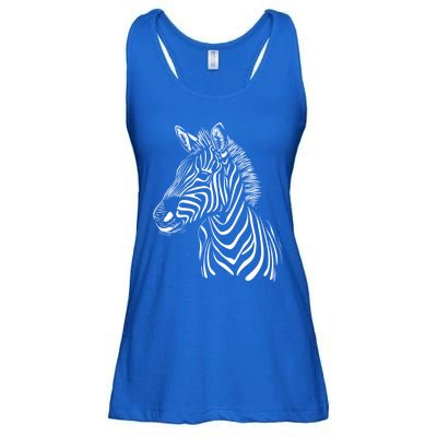 Zebra African Animal Zoo Keeper Zebra Lover Cute Gift Ladies Essential Flowy Tank