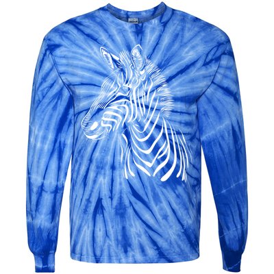 Zebra African Animal Zoo Keeper Zebra Lover Cute Gift Tie-Dye Long Sleeve Shirt