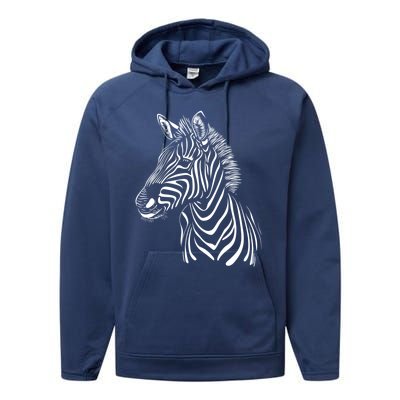 Zebra African Animal Zoo Keeper Zebra Lover Cute Gift Performance Fleece Hoodie