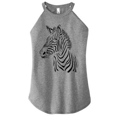 Zebra African Animal Zoo Keeper Zebra Lover Cute Gift Women's Perfect Tri Rocker Tank