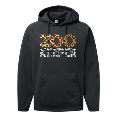 Zookeeper African Animals Zebra Wild Print Savanna Costume Performance Fleece Hoodie