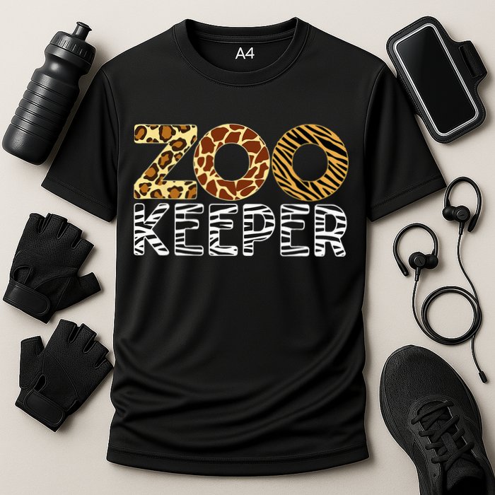 Zookeeper African Animals Zebra Wild Print Savanna Costume Cooling Performance Crew T-Shirt