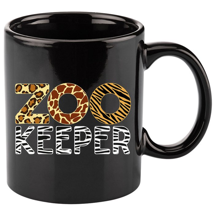 Zookeeper African Animals Zebra Wild Print Savanna Costume 11oz C Handle Ceramic Mug