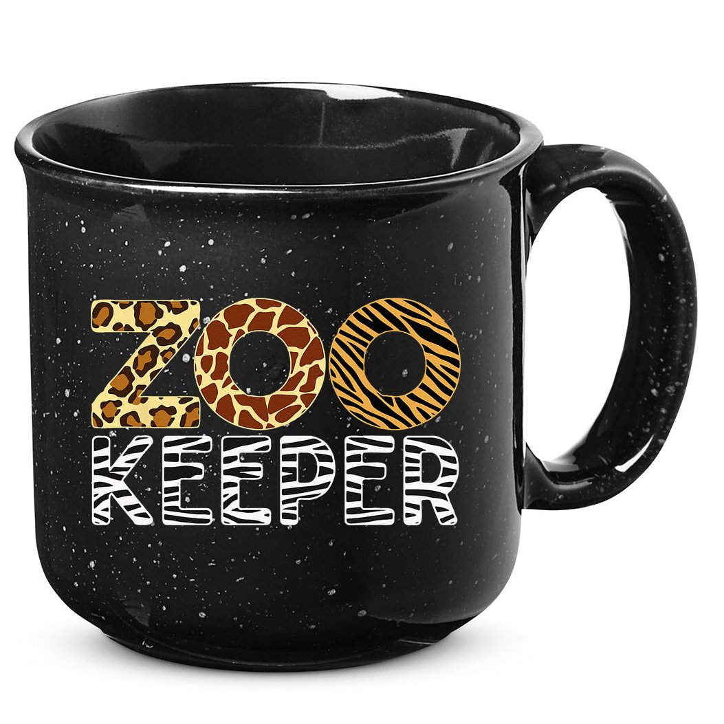 Zookeeper African Animals Zebra Wild Print Savanna Costume 15oz Campfire Ceramic Mug
