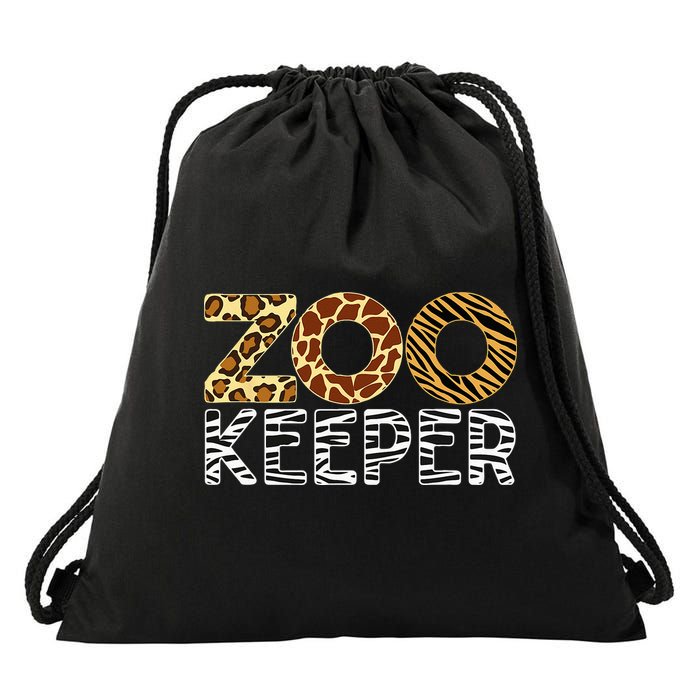 Zookeeper African Animals Zebra Wild Print Savanna Costume Drawstring Bag