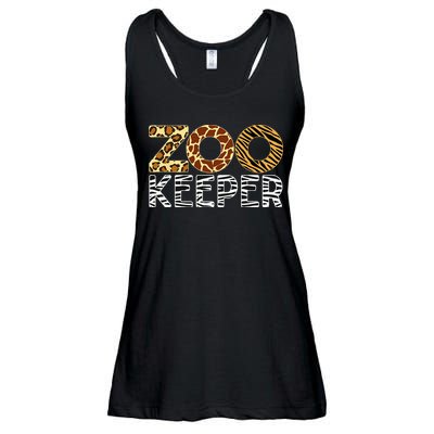Zookeeper African Animals Zebra Wild Print Savanna Costume Ladies Essential Flowy Tank