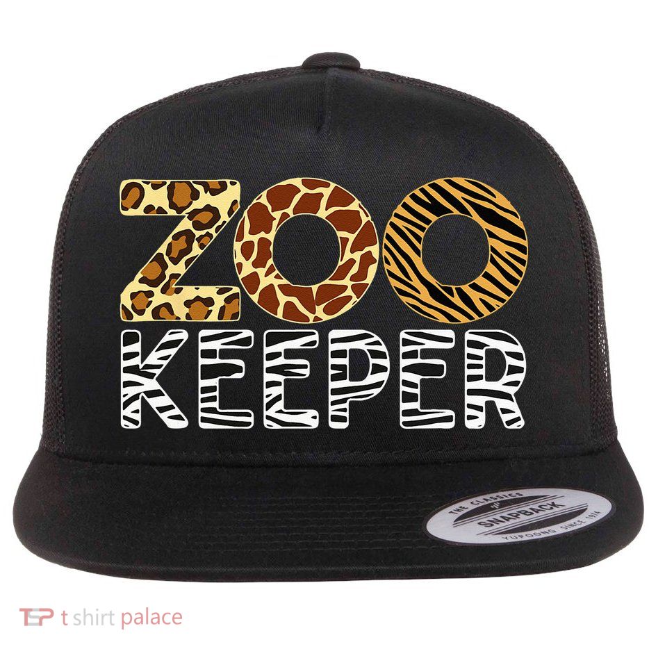 Zookeeper African Animals Zebra Wild Print Savanna Costume Flatbill Hat