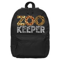 Zookeeper African Animals Zebra Wild Print Savanna Costume 16 in Basic Backpack