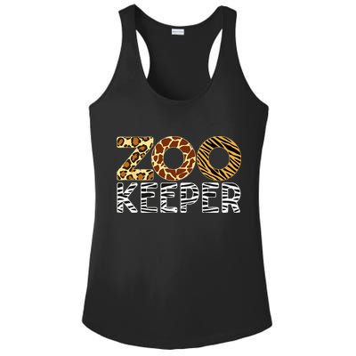Zookeeper African Animals Zebra Wild Print Savanna Costume Ladies PosiCharge Competitor Racerback Tank