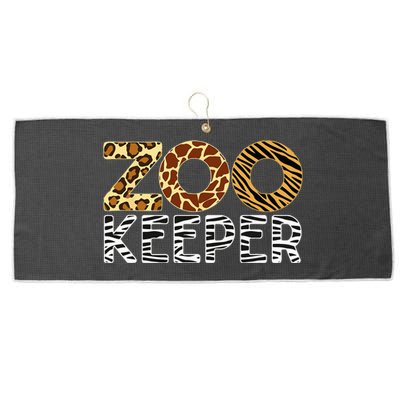 Zookeeper African Animals Zebra Wild Print Savanna Costume Large Microfiber Waffle Golf Towel