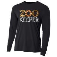 Zookeeper African Animals Zebra Wild Print Savanna Costume Cooling Performance Long Sleeve Crew