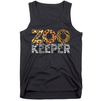 Zookeeper African Animals Zebra Wild Print Savanna Costume Tank Top