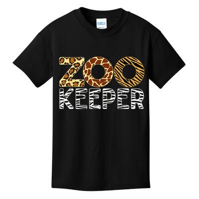 Zookeeper African Animals Zebra Wild Print Savanna Costume Kids T-Shirt