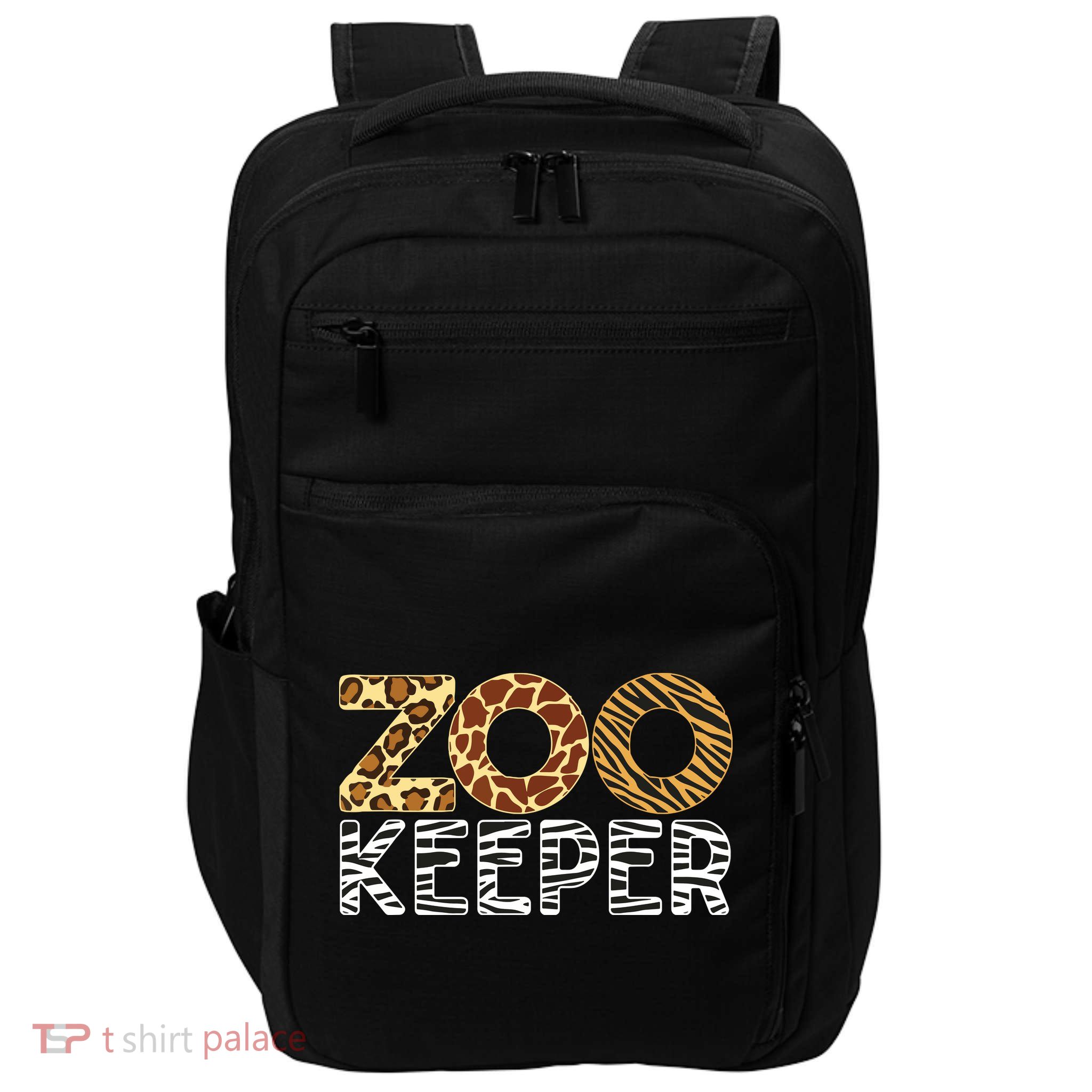 Zookeeper African Animals Zebra Wild Print Savanna Costume Impact Tech Backpack