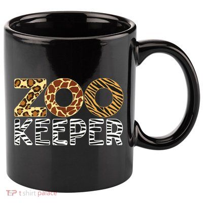 Zookeeper African Animals Zebra Wild Print Savanna Costume 11oz C Handle Ceramic Mug