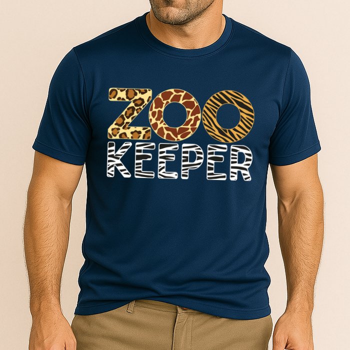 Zookeeper African Animals Zebra Wild Print Savanna Costume Cooling Performance Crew T-Shirt