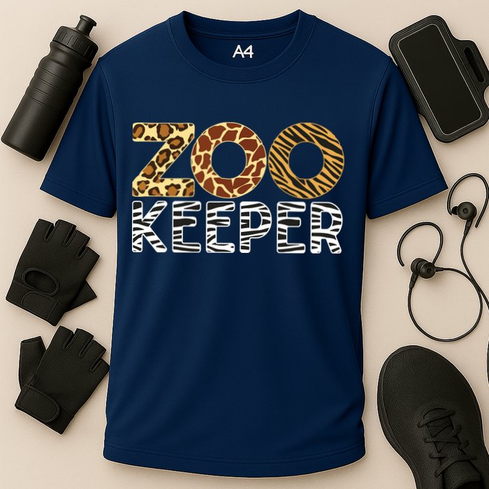 Zookeeper African Animals Zebra Wild Print Savanna Costume Cooling Performance Crew T-Shirt