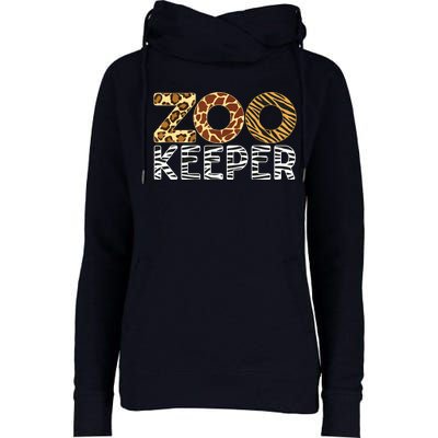 Zookeeper African Animals Zebra Wild Print Savanna Costume Womens Funnel Neck Pullover Hood