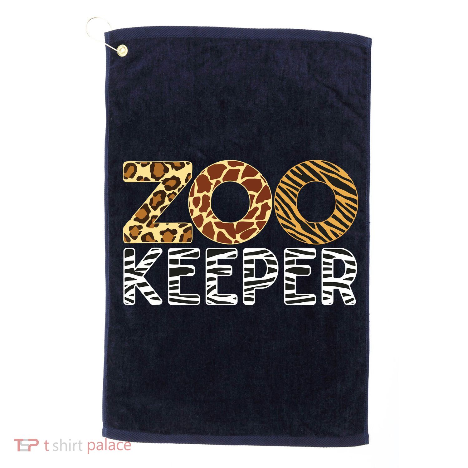 Zookeeper African Animals Zebra Wild Print Savanna Costume Golf Towel