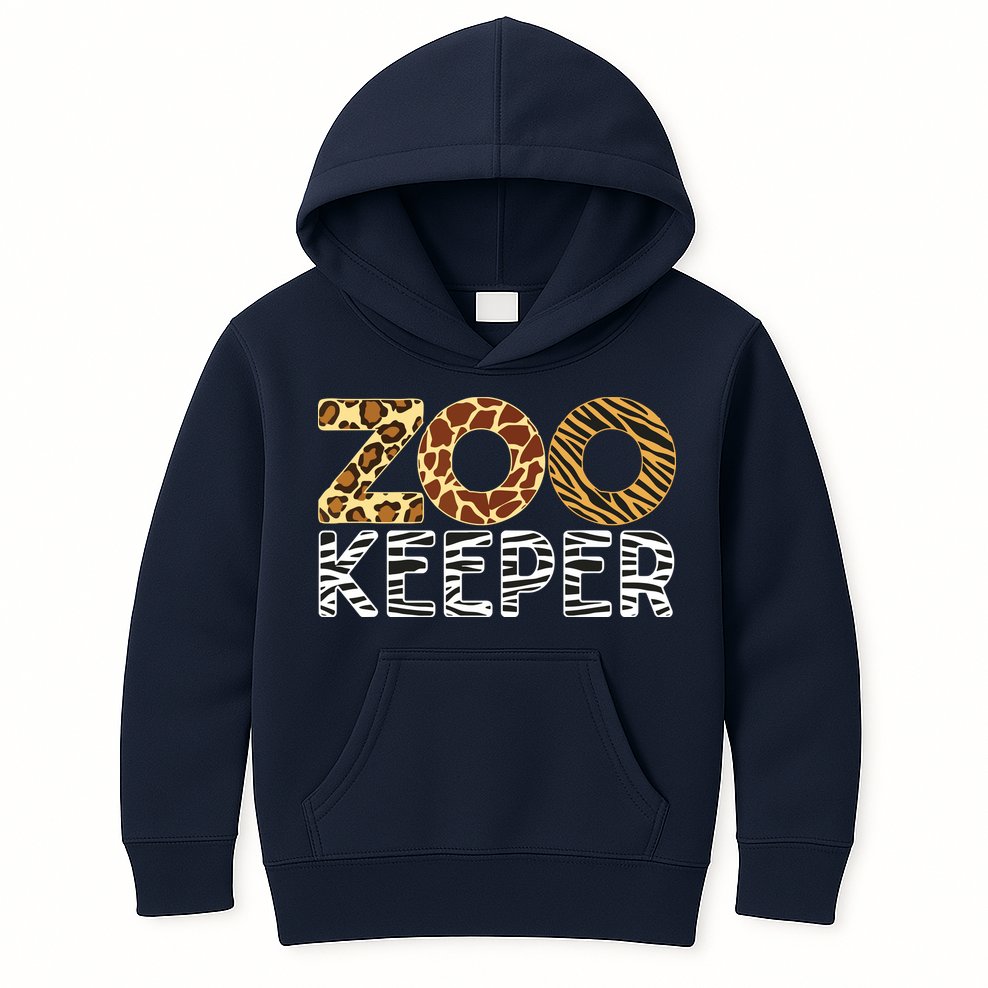 Zookeeper African Animals Zebra Wild Print Savanna Costume Kids Hoodie