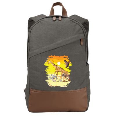 Zookeeper Africans Animal Jungle Safari Zoo Keeper Cotton Canvas Backpack