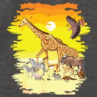 Zookeeper Africans Animal Jungle Safari Zoo Keeper Vector Backpack