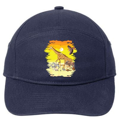 Zookeeper Africans Animal Jungle Safari Zoo Keeper 7-Panel Snapback Hat