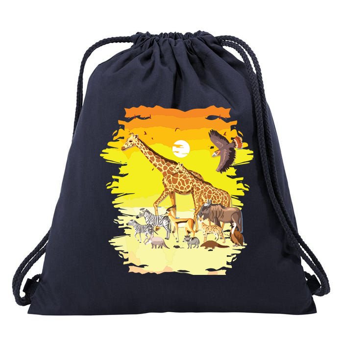 Zookeeper Africans Animal Jungle Safari Zoo Keeper Drawstring Bag