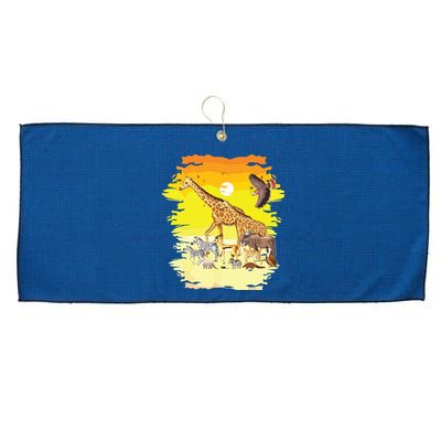 Zookeeper Africans Animal Jungle Safari Zoo Keeper Large Microfiber Waffle Golf Towel