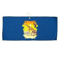 Zookeeper Africans Animal Jungle Safari Zoo Keeper Large Microfiber Waffle Golf Towel