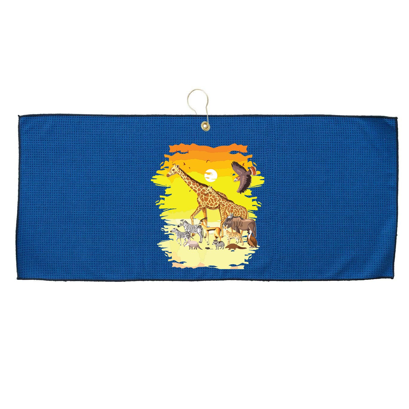 Zookeeper Africans Animal Jungle Safari Zoo Keeper Large Microfiber Waffle Golf Towel