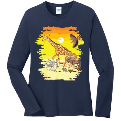 Zookeeper Africans Animal Jungle Safari Zoo Keeper Ladies Long Sleeve Shirt