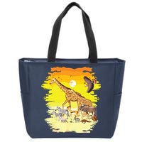Zookeeper Africans Animal Jungle Safari Zoo Keeper Zip Tote Bag