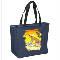 Zookeeper Africans Animal Jungle Safari Zoo Keeper Zip Tote Bag