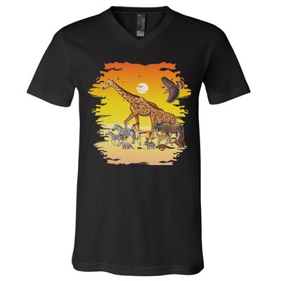 Zookeeper Africans Animal Jungle Safari Zoo Keeper V-Neck T-Shirt