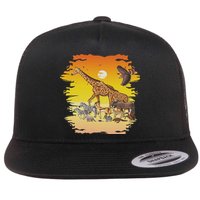 Zookeeper Africans Animal Jungle Safari Zoo Keeper Flat Bill Trucker Hat
