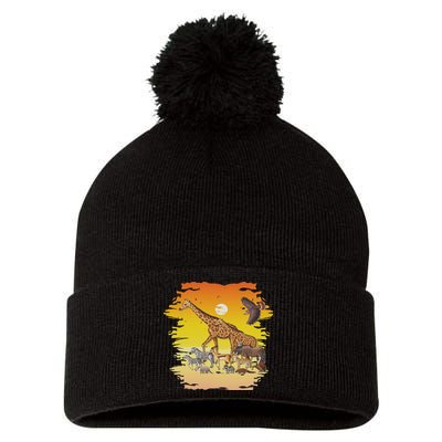 Zookeeper Africans Animal Jungle Safari Zoo Keeper Pom Pom 12in Knit Beanie