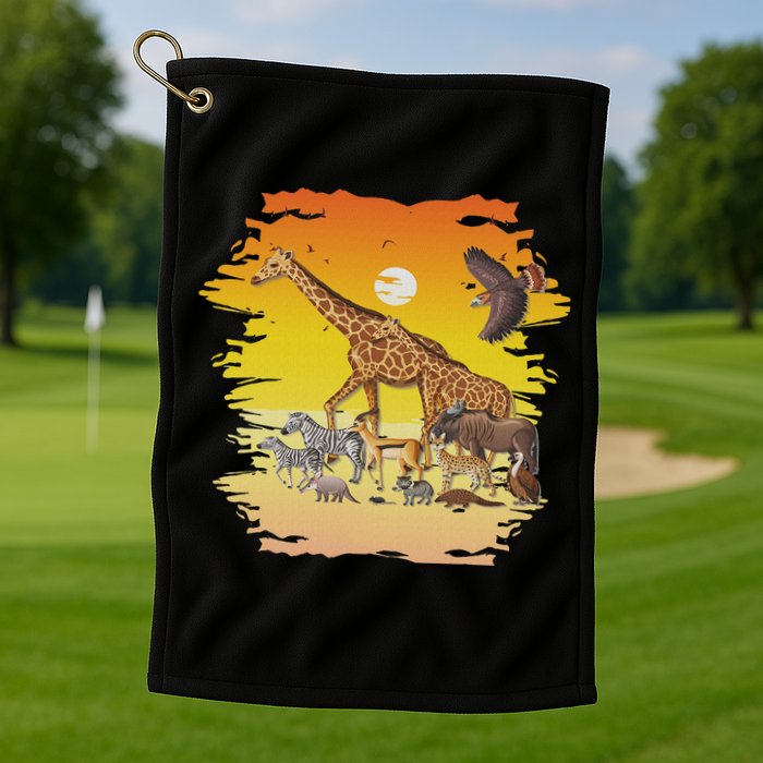 Zookeeper Africans Animal Jungle Safari Zoo Keeper Golf Towel