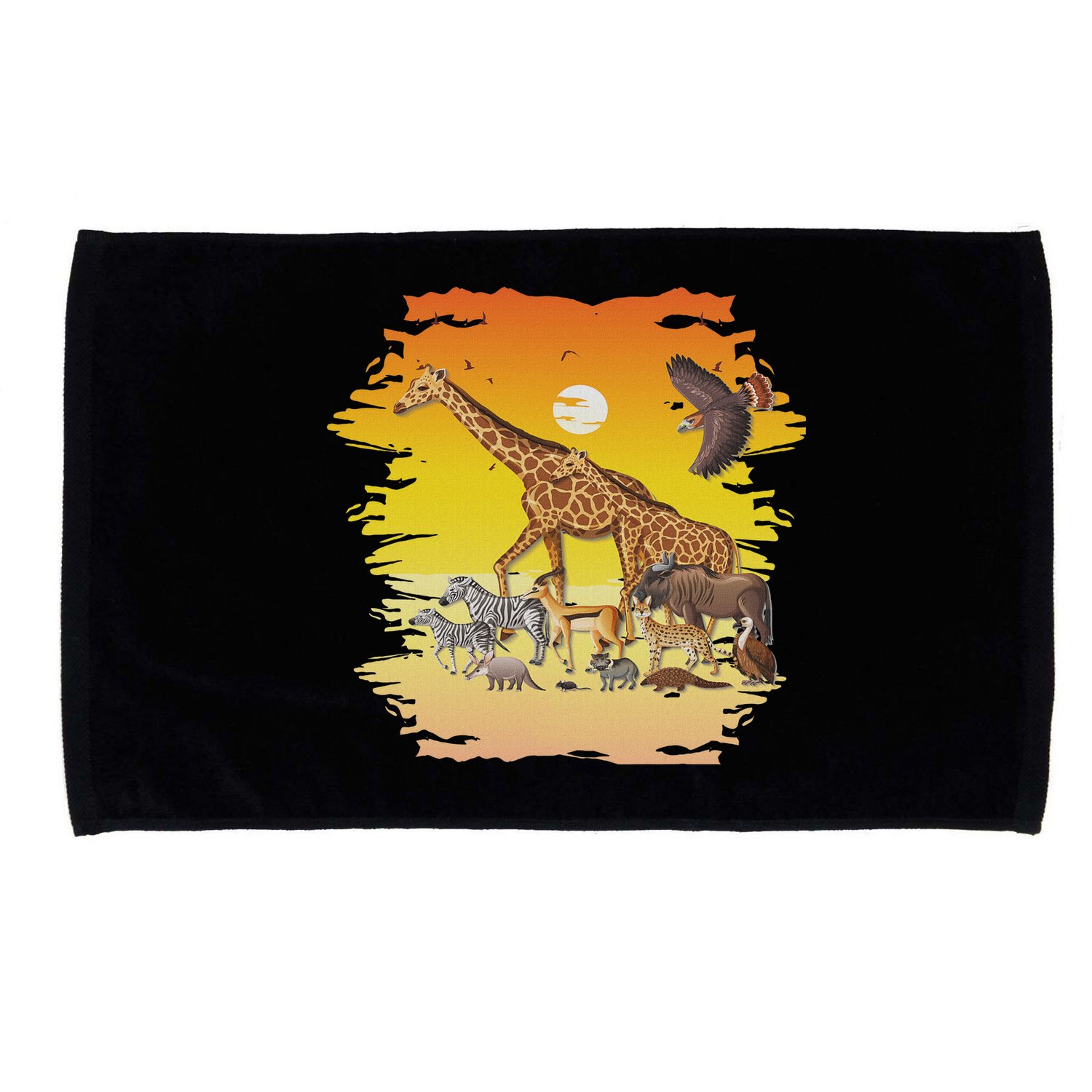 Zookeeper Africans Animal Jungle Safari Zoo Keeper Microfiber Hand Towel