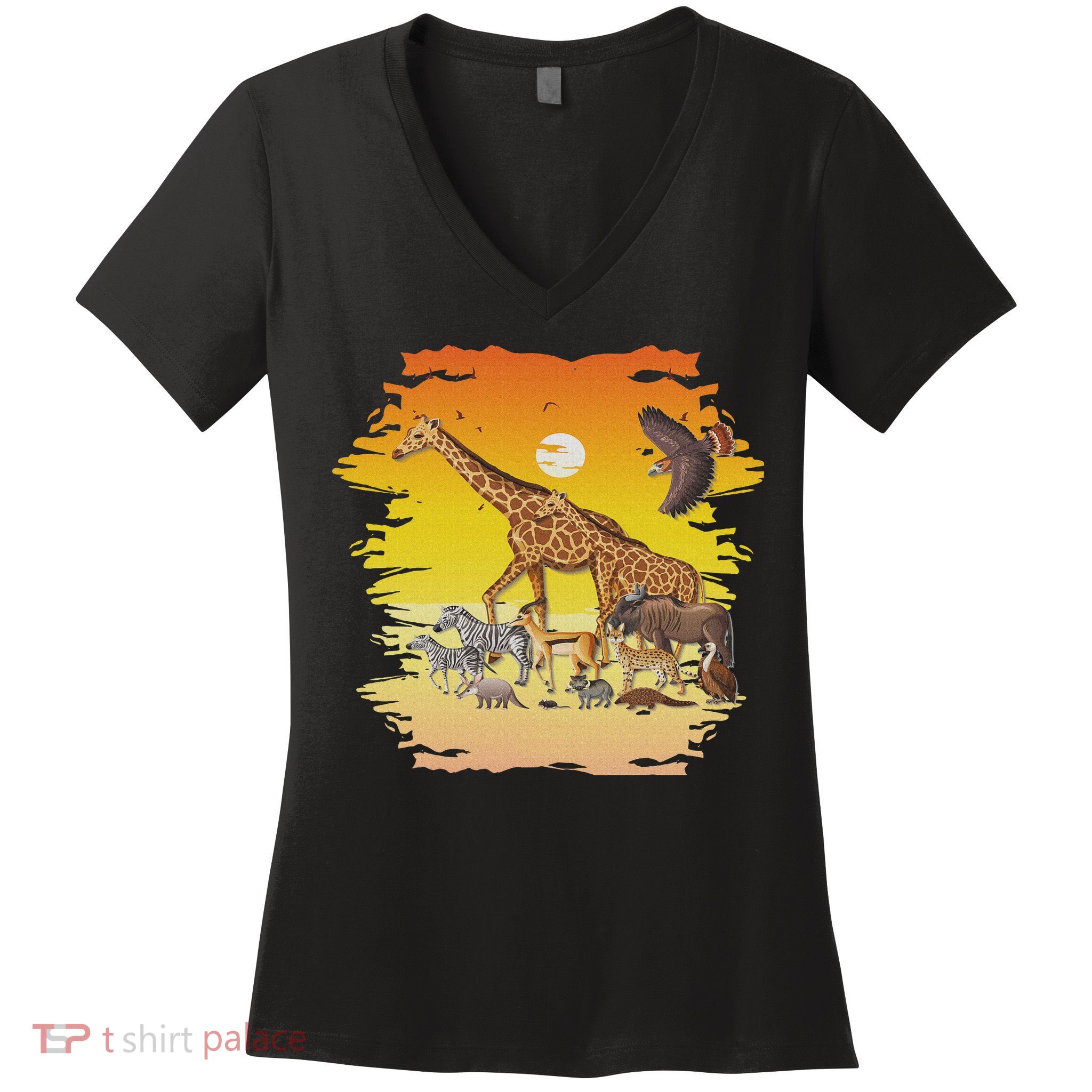 Zookeeper Africans Animal Jungle Safari Zoo Keeper Women's V-Neck T-Shirt
