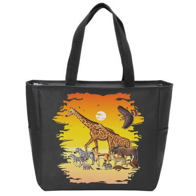 Zookeeper Africans Animal Jungle Safari Zoo Keeper Zip Tote Bag