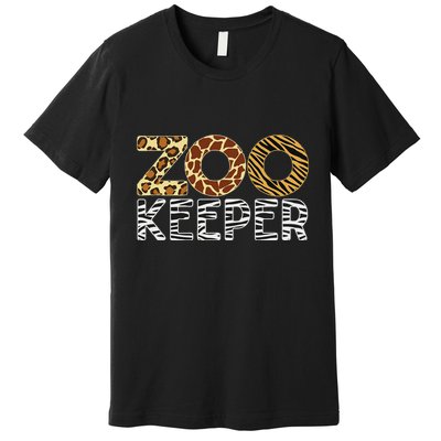 Zookeeper African Animals Zebra Wild Print Savanna Costume Premium T-Shirt